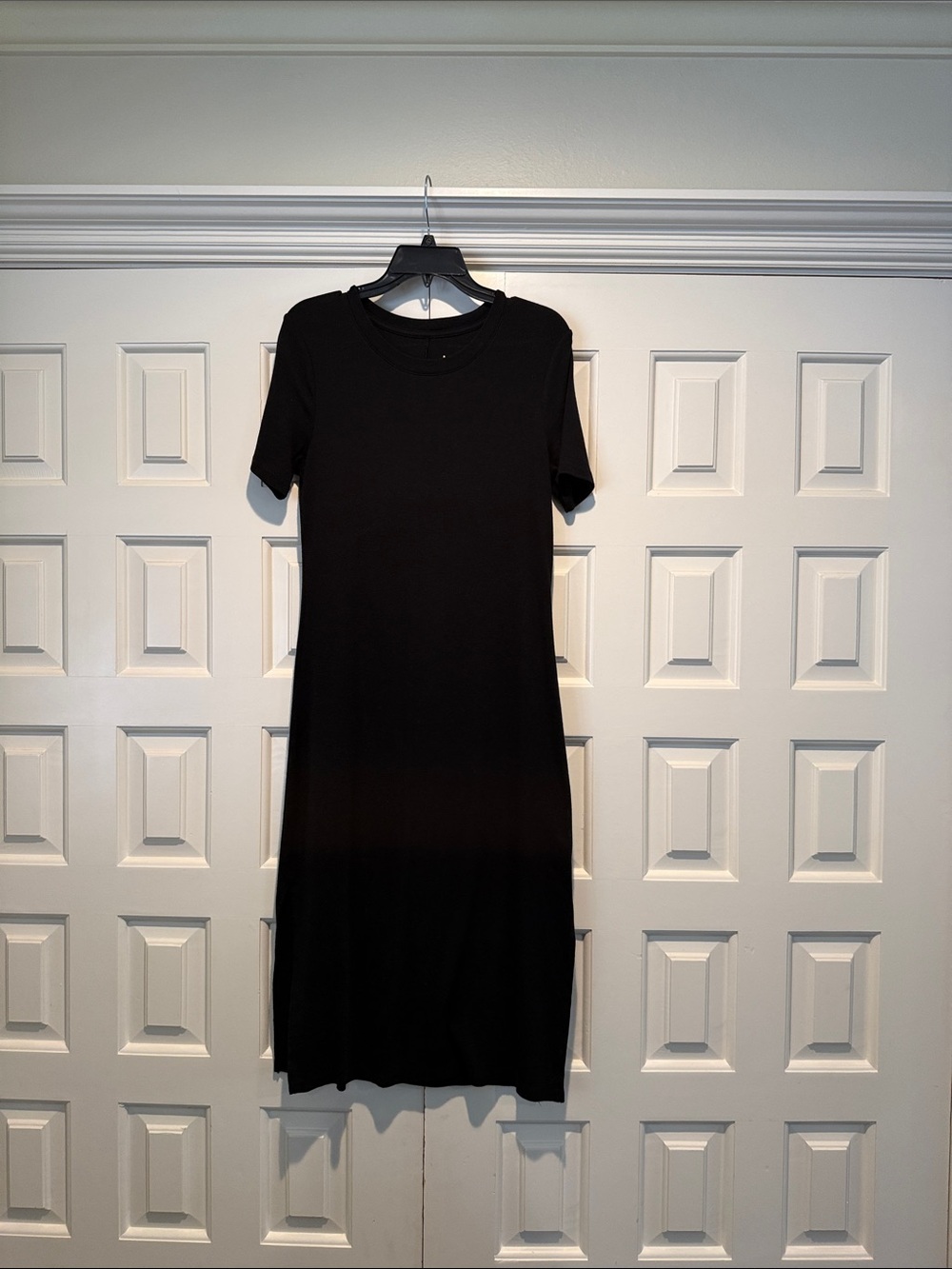 a new day Black Short-Sleeve Midi Dress
